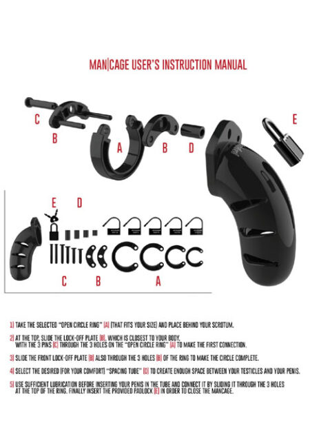 Mancage Chastity Cock Cage #04 Clear 4,5 inch