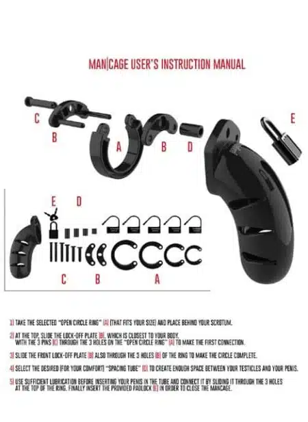 Mancage Chastity Cock Cage #04 Clear 4,5 inch
