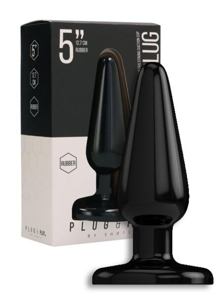 Plug & Play Rubber Butt Plug Black 3 inch