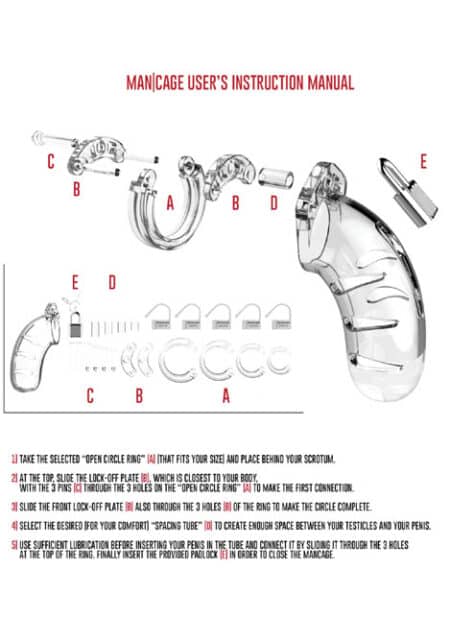 ManCage Chastity Cock Cage #01 Black 3,5 inch