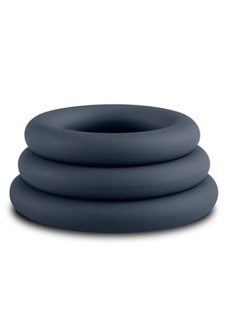 Boners Silicone 3-Piece Cock Ring Set Grey