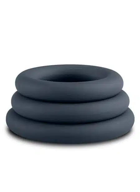 Boners Silicone 3-Piece Cock Ring Set Grey