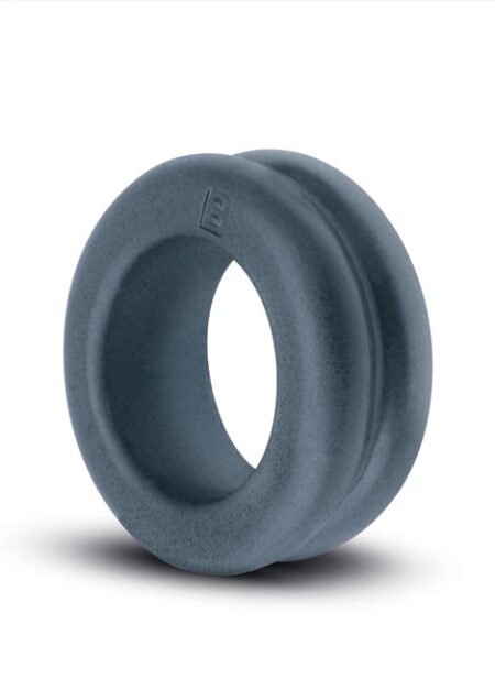 Boners TPE Ribbed Cock Ring Grey