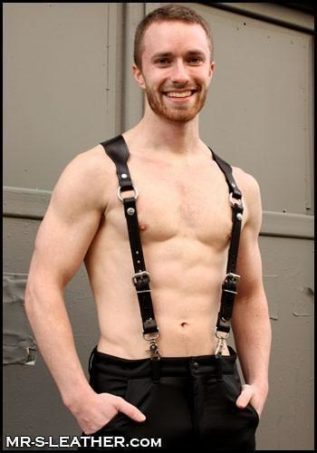 Mr. S Leather Suspender & Harness Combo