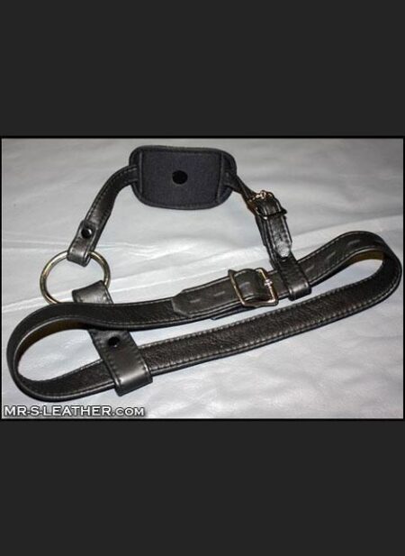 Mr. S Leather Butt Plug Harness Non-Locking Black Small / Medium