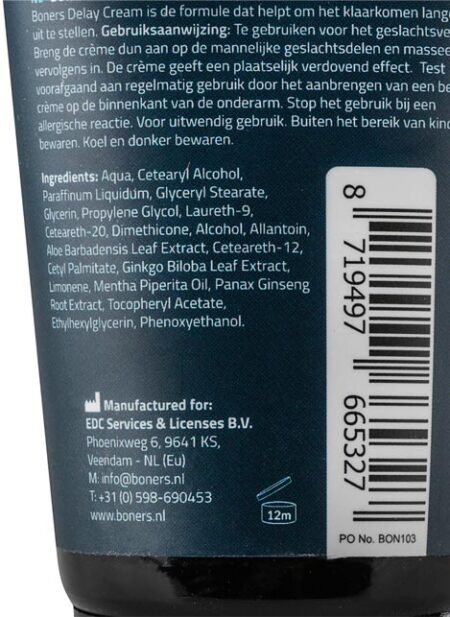 Boners Delay Cream 100 ml
