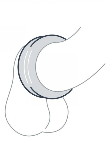 Boners TPE Ribbed Cock Ring Grey