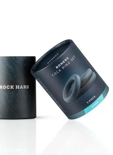 Boners Silicone 3-Piece Cock Ring Set Grey