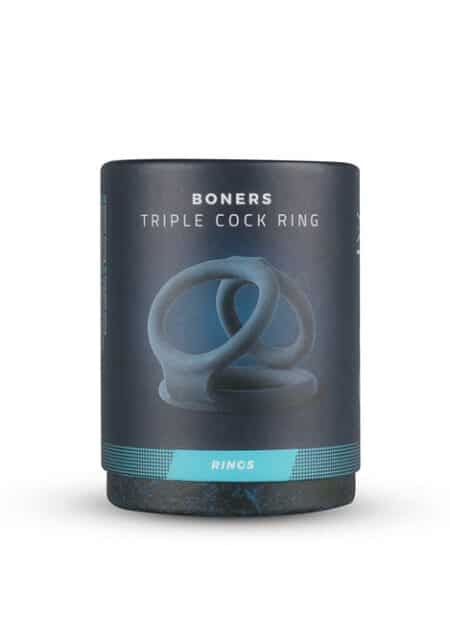Boners Silicone Triple Ring Grey