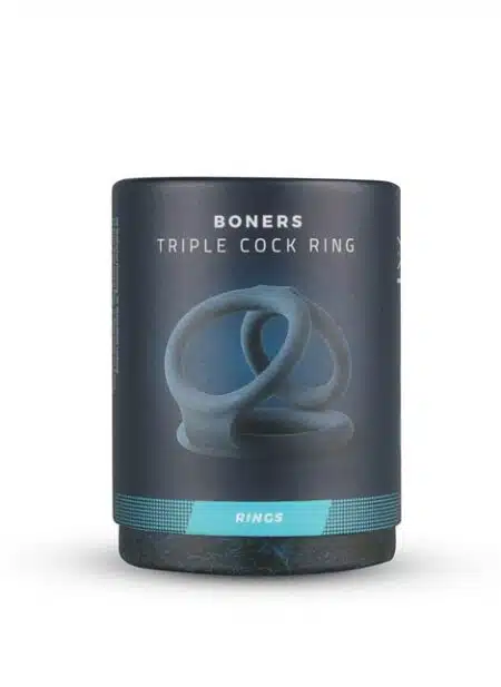 Boners Silicone Triple Ring Grey