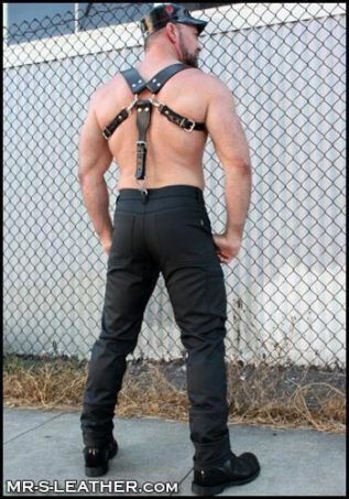Mr. S Leather Suspender & Harness Combo