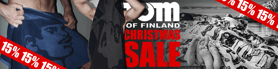 Tom of Finland Christmas Sale Banner