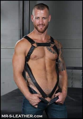 Mr. S Leather Cockstrap for Crossbow Body Harness Piped Blue Extra long