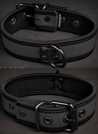 Mr. S Neoprene Puppy Collar Grey Small/Medium