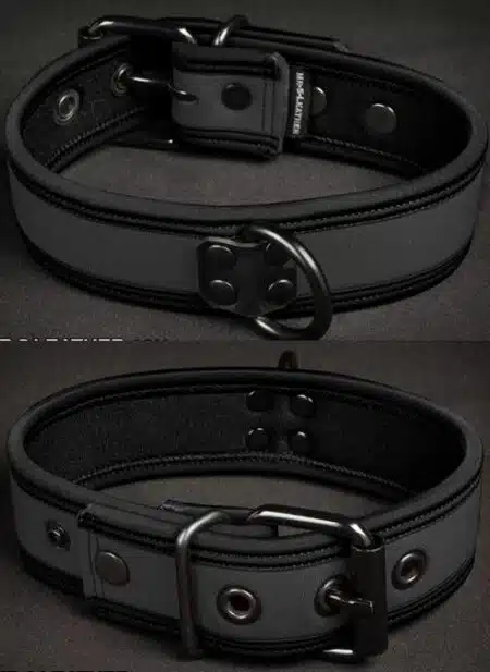 Mr. S Neoprene Puppy Collar Grey Small/Medium