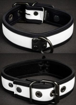 Mr. S Neoprene Puppy Collar White Small/Medium