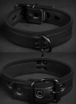 Mr. S Neoprene Puppy Collar All black Small/Medium