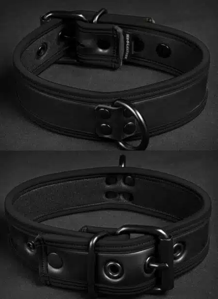 Mr. S Neoprene Puppy Collar All black Small/Medium