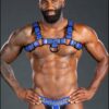 Mr. S Leather Dark Room Bulldog Harness Blue Small / Medium