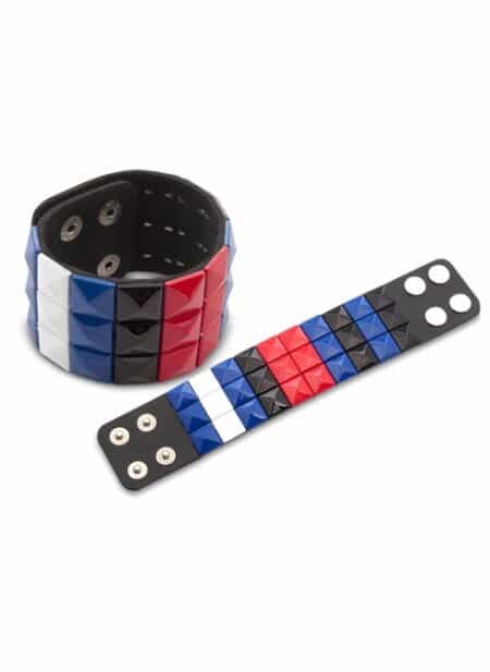 Leather Pride Stud Bracelet Large