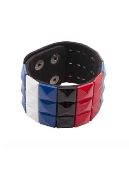 Leather Pride Stud Bracelet Large