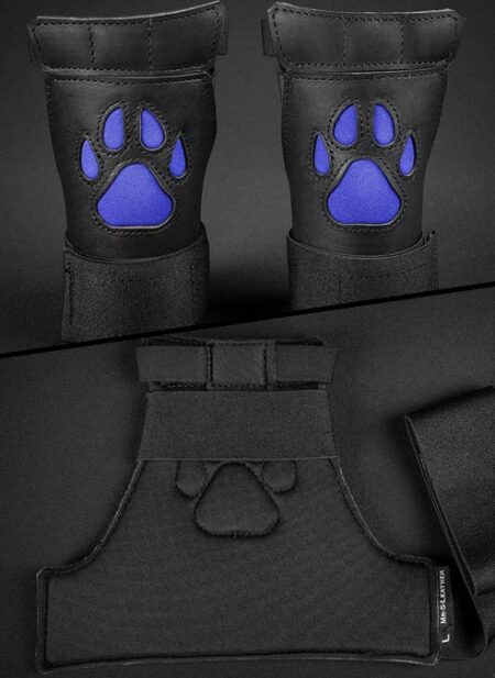 Mr. S Leather Open Paw Puppy Glove Royal blue