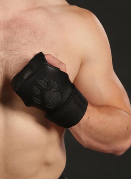 Mr. S Leather Open Paw Puppy Glove Black
