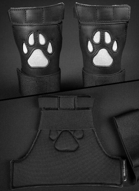 Mr. S Leather Open Paw Puppy Glove White