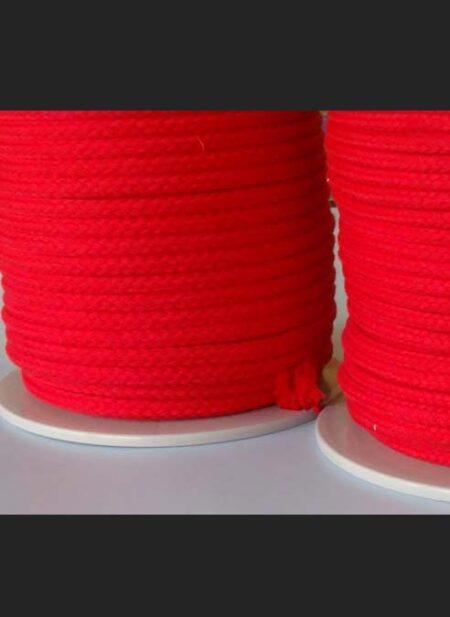 Cotton Bondage Rope 6mm without Core Red