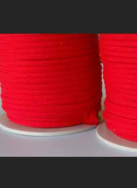 Cotton Bondage Rope 6mm without Core Red