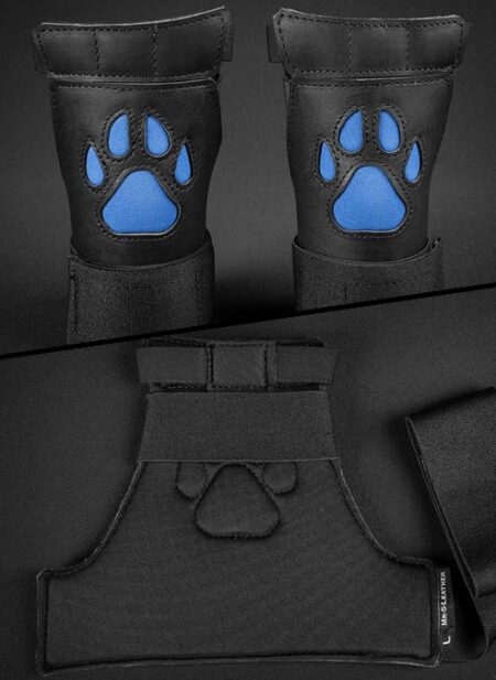 Mr. S Leather Open Paw Puppy Glove Cobalt blue