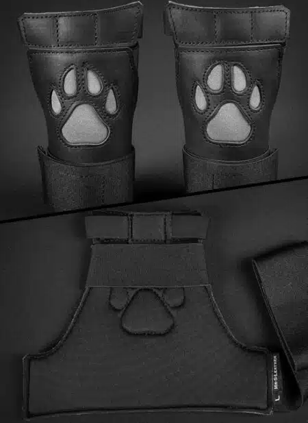 Mr. S Leather Open Paw Puppy Glove Grey