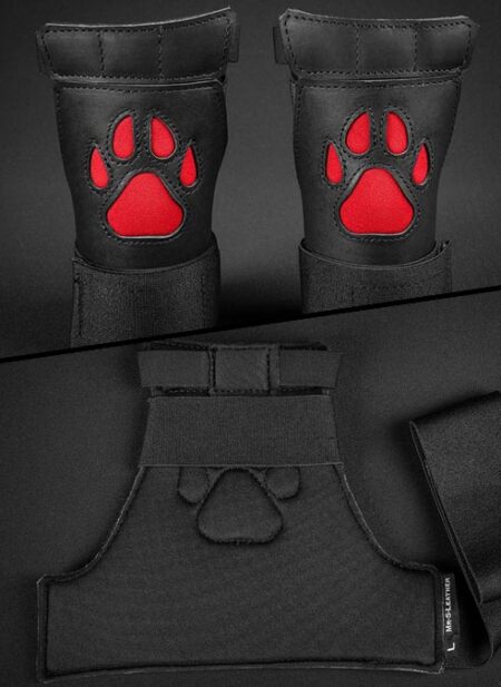 Mr. S Leather Open Paw Puppy Glove Red