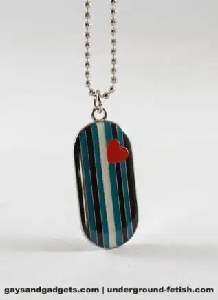 Domed Dog Tag Leather Pride