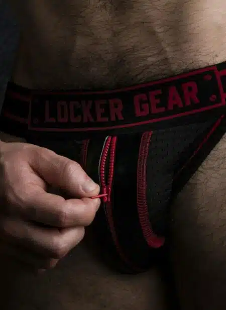 Locker Gear Jockstrap with Zipper Red Large