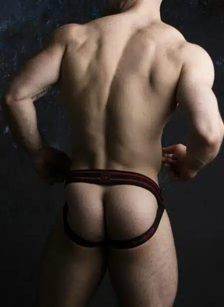 Locker Gear Jockstrap with Zipper Red Large