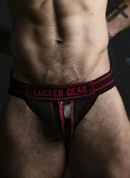 Locker Gear Jockstrap with Zipper Red Large