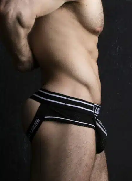 Locker Gear Briefjock with Front Opening White Large