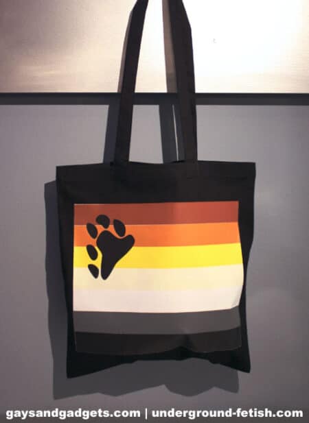 Bear Pride Canvas Tote Black 41 x 38 cm
