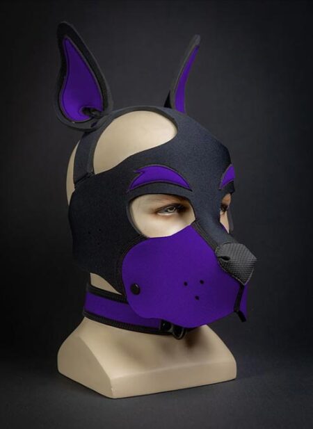 Mr. S Neoprene WOOF! Head Harness Purple