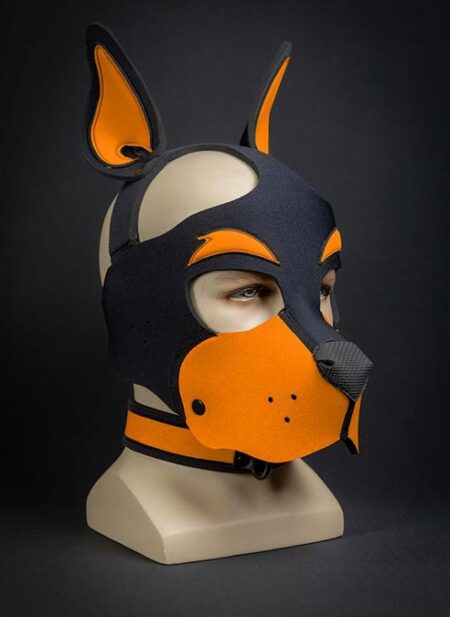 Mr. S Neoprene WOOF! Head Harness Orange