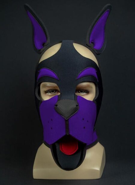 Mr. S Neoprene WOOF! Head Harness Purple