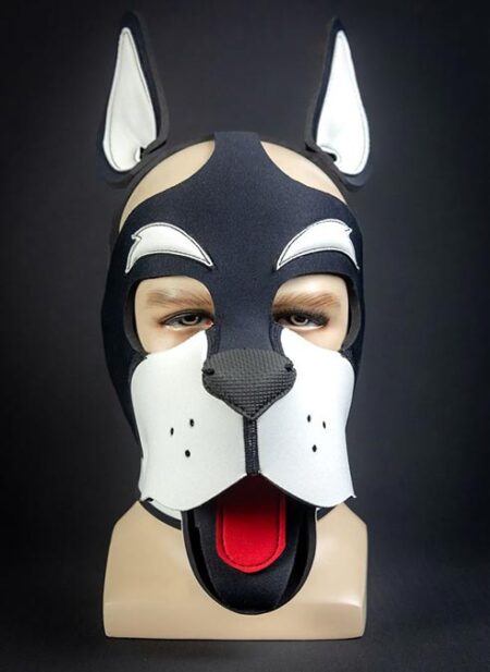 Mr. S Neoprene WOOF! Head Harness White