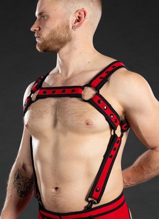 Mr. S Neo Bold Color Crossbow Harness Red Small / Medium