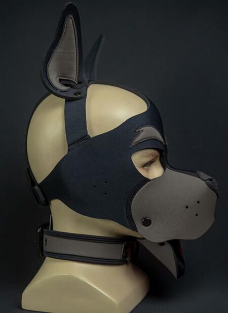 Mr. S Neoprene WOOF! Head Harness Grey