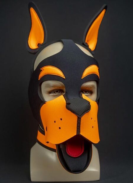 Mr. S Neoprene WOOF! Head Harness Orange