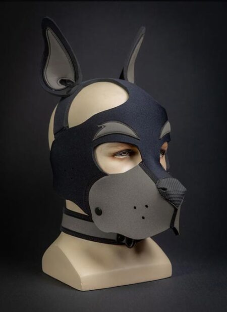 Mr. S Neoprene WOOF! Head Harness Grey