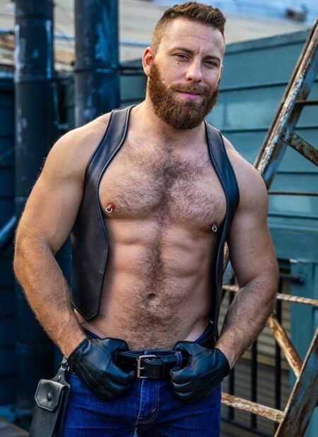 Mr. S Leather Berlin Bar Vest Small
