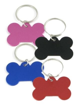 Bone-Shaped ID Tag Black