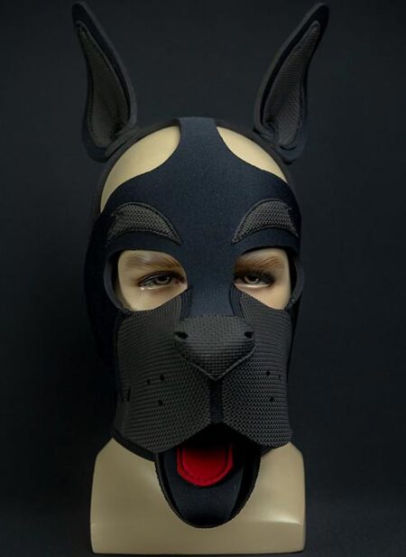 Mr. S Neoprene WOOF! Head Harness Black